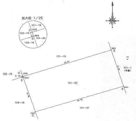 Compartment figure. Land price 10.5 million yen, Land area 276.89 sq m