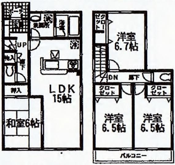 Floor plan. 22,800,000 yen, 4LDK, Land area 189.29 sq m , Building area 93.55 sq m