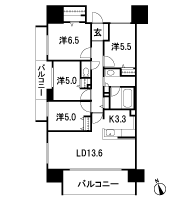 Floor: 4LDK + WIC, the occupied area: 85.16 sq m, price: 38 million yen (tentative)