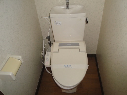Toilet. Toilet is with a bidet.