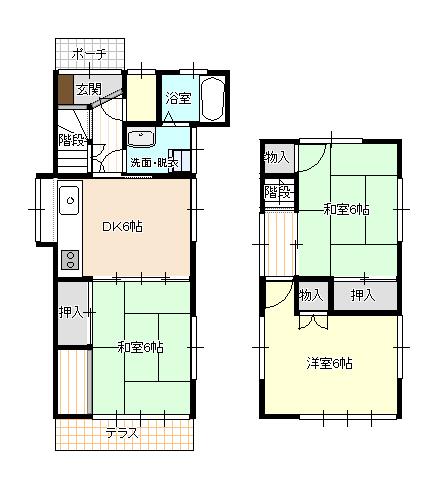 Floor plan. 4.5 million yen, 3DK, Land area 89.91 sq m , Building area 60.85 sq m
