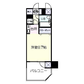 Floor plan. Price 6.9 million yen, Occupied area 25.68 sq m , Balcony area 5.01 sq m