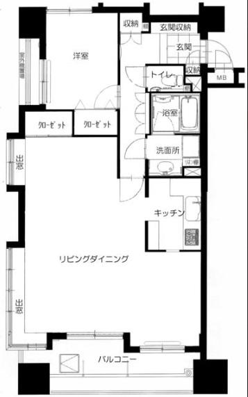 Floor plan. 1LDK, Price 22,400,000 yen, Footprint 76.1 sq m , Change the balcony area 8.4 sq m 1LDK But partition, 2LDK and 3LDK is can be as large room