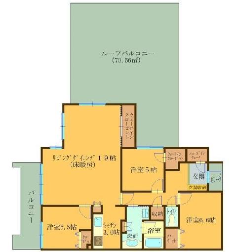 Floor plan. 3LDK, Price 29,800,000 yen, Occupied area 92.71 sq m , Balcony area 9.59 sq m 3LDK