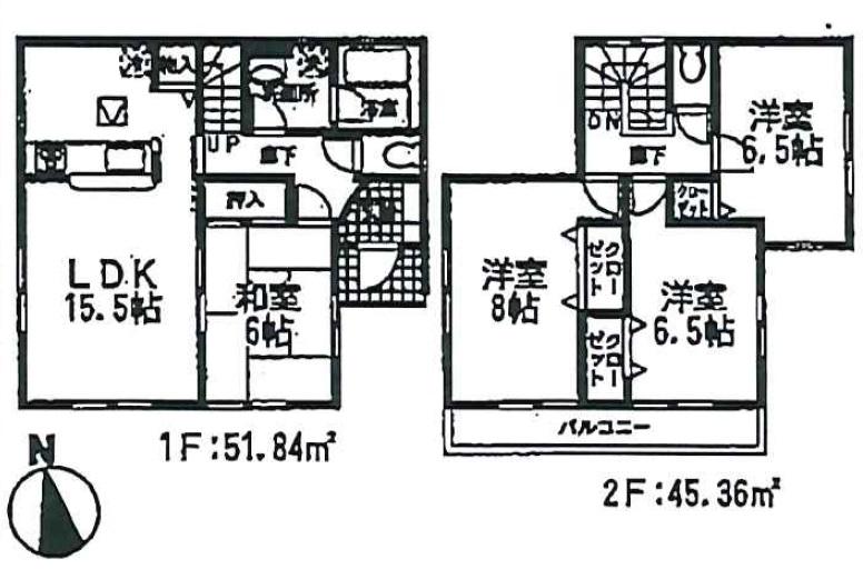 Floor plan. 24,800,000 yen, 4LDK, Land area 165.24 sq m , Building area 97.2 sq m 7 Building plan view