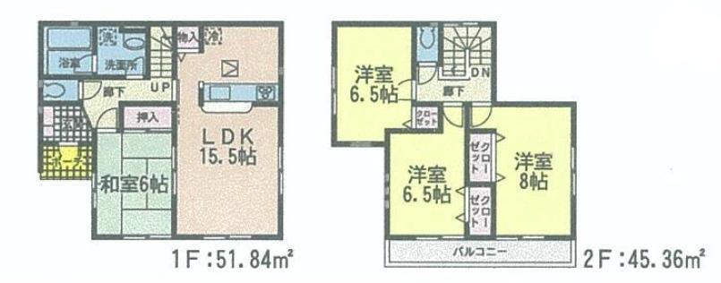 Floor plan. 17,900,000 yen, 4LDK, Land area 176.09 sq m , Building area 97.2 sq m de: rental housing It is easy LDK and furniture arrangement of living. Do not give the location of the relaxation and the family meal?