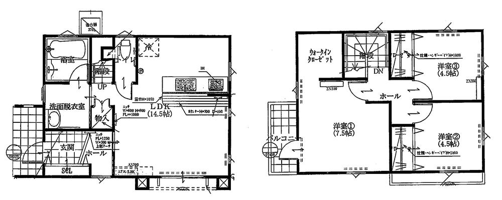 Floor plan. 19 million yen, 3LDK, Land area 140.74 sq m , Building area 79.48 sq m