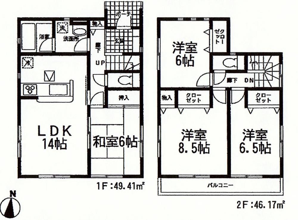 Floor plan. 22,800,000 yen, 4LDK, Land area 180.98 sq m , Building area 95.58 sq m