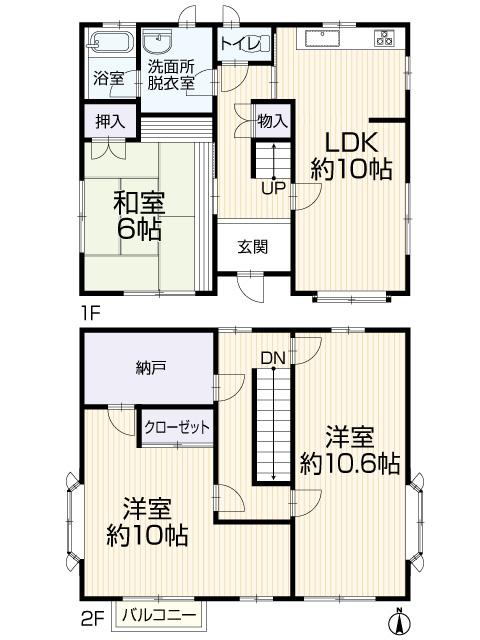 Floor plan. 14.8 million yen, 3LDK + S (storeroom), Land area 148.09 sq m , Building area 103.51 sq m