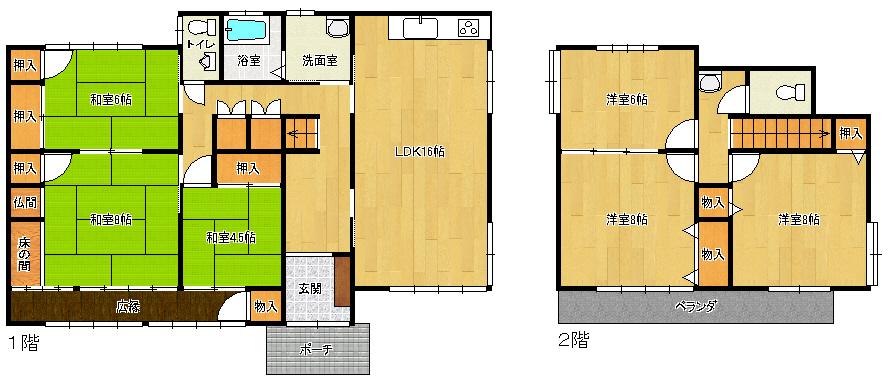 Floor plan. 13 million yen, 6LDK, Land area 317.23 sq m , Building area 156.98 sq m