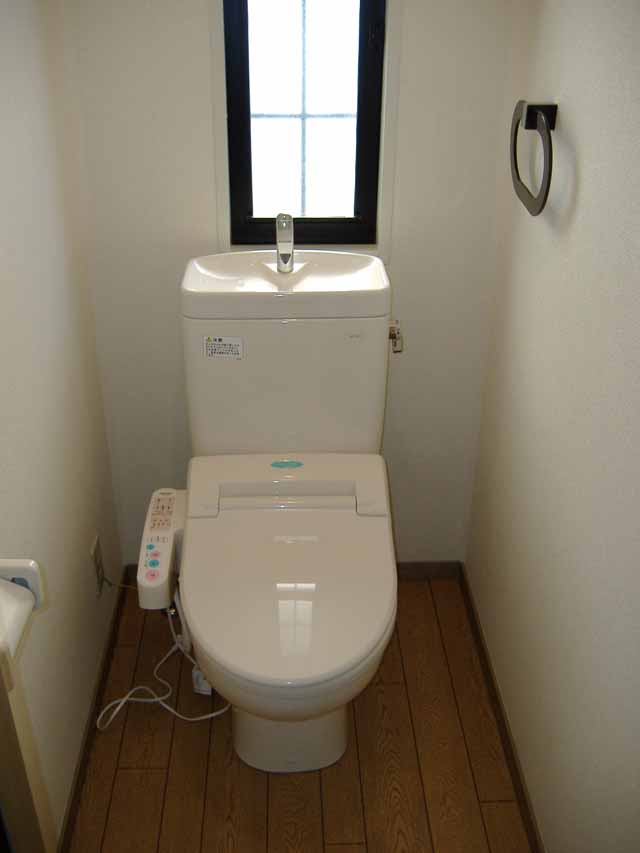 Toilet. With warm water washing toilet seat