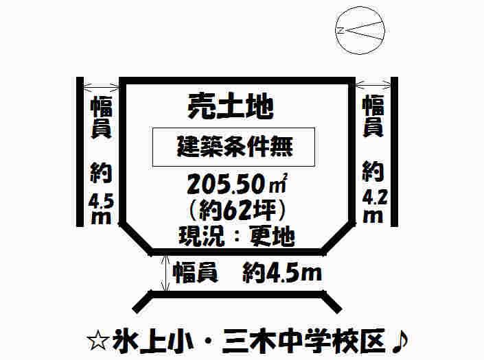 Compartment figure. Land price 7.3 million yen, Land area 205.5 sq m local land photo