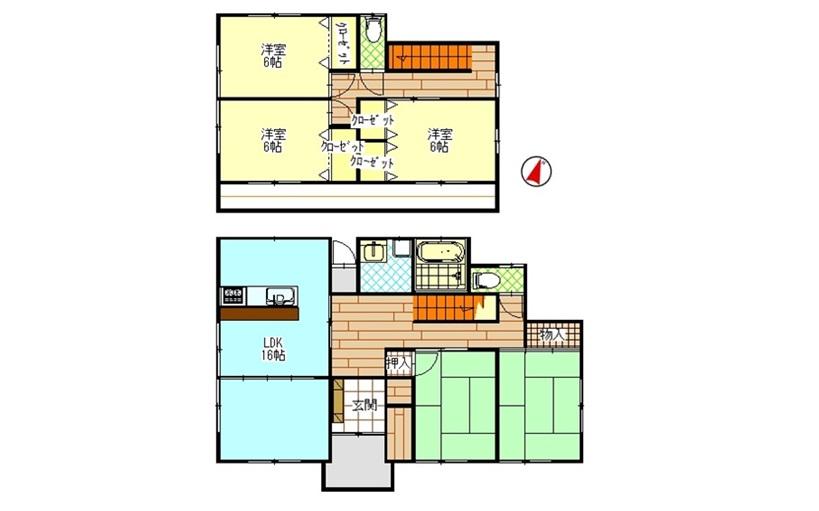 Floor plan. 19,800,000 yen, 5LDK, Land area 232.23 sq m , Building area 134.47 sq m