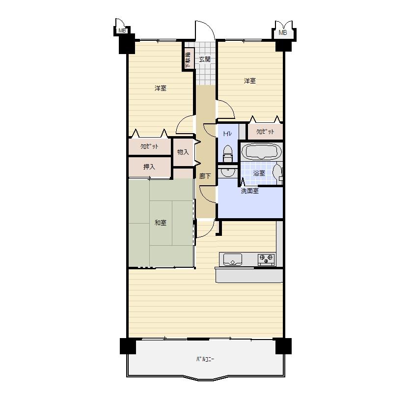 Floor plan. 3LDK, Price 11.8 million yen, Occupied area 78.72 sq m , Balcony area 10.38 sq m