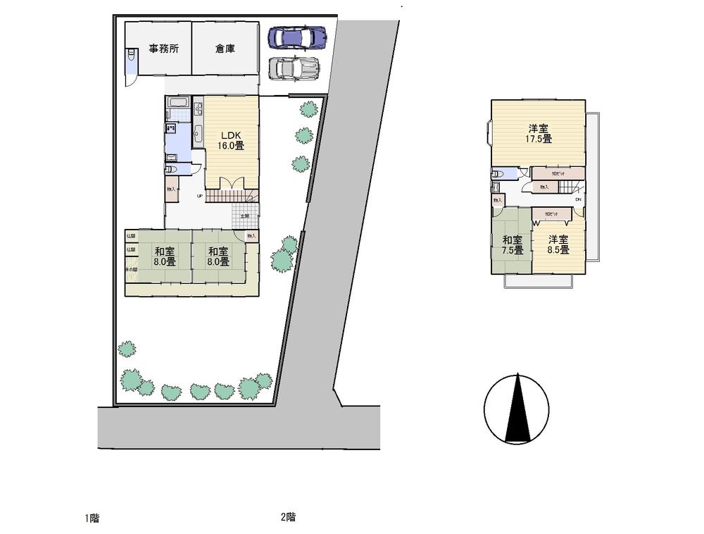 Floor plan. 15.5 million yen, 5LDK, Land area 323.55 sq m , Building area 178.5 sq m