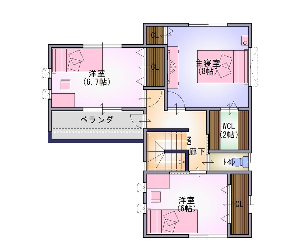 Floor plan. 20.5 million yen, 3LDK, Land area 127.93 sq m , Building area 106.4 sq m