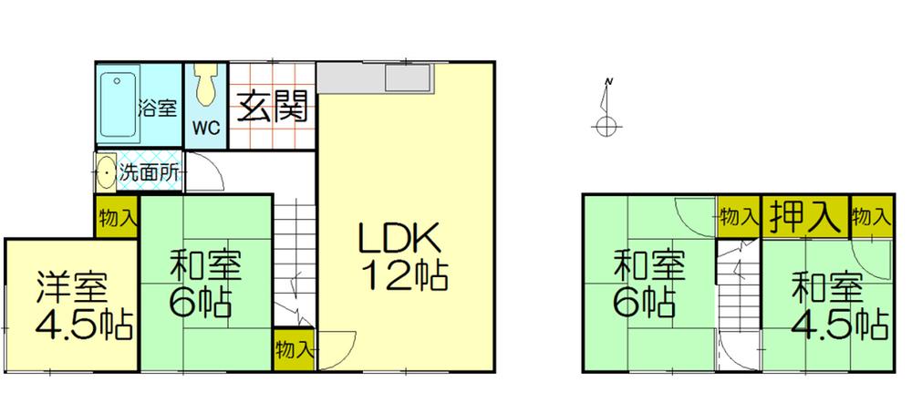 Floor plan. 4 million yen, 4LDK, Land area 122.9 sq m , Building area 67.06 sq m