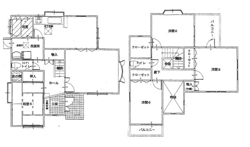 Floor plan. 15.8 million yen, 4LDK, Land area 202.66 sq m , Building area 113.44 sq m