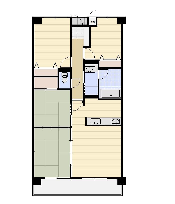 Floor plan. 4LDK, Price 6.9 million yen, Occupied area 72.06 sq m , Balcony area 8.54 sq m