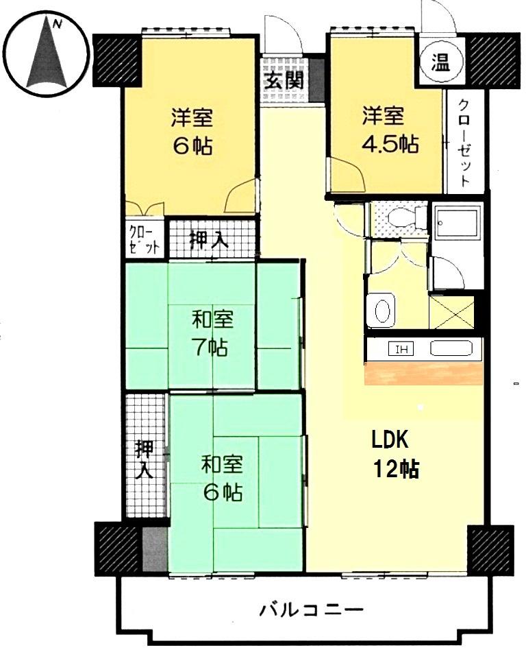 Floor plan. 4LDK, Price 7.1 million yen, Occupied area 82.43 sq m , Balcony area 11.02 sq m