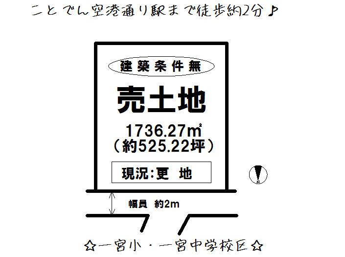 Compartment figure. Land price 32 million yen, Land area 1736.27 sq m