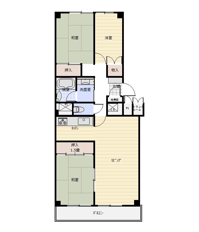 Floor plan. 3LDK, Price 5.8 million yen, Occupied area 78.19 sq m , Balcony area 9.28 sq m