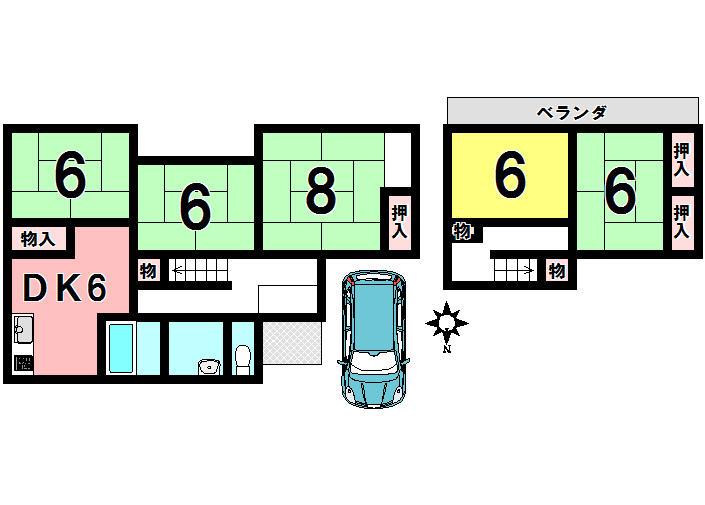 Floor plan. 7.2 million yen, 5DK, Land area 189.72 sq m , Building area 110.78 sq m