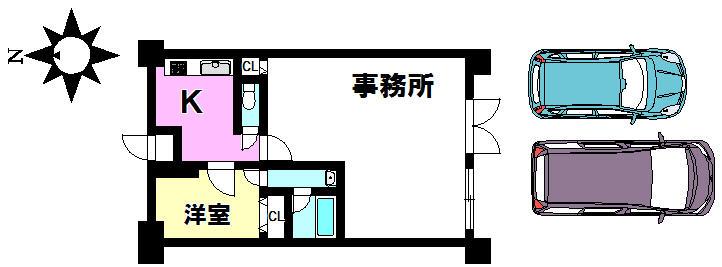 Floor plan. 2K, Price 8.8 million yen, Occupied area 67.14 sq m , Balcony area 44 sq m