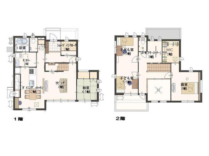 Floor plan. Flow line and considering the life, Right man in the right place of storage is also a point!