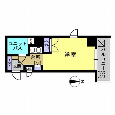 Floor plan. Price 2.43 million yen, Occupied area 20.79 sq m