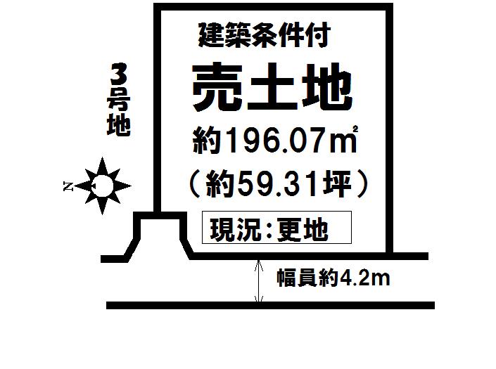Compartment figure. Land price 8,897,000 yen, Land area 196.07 sq m