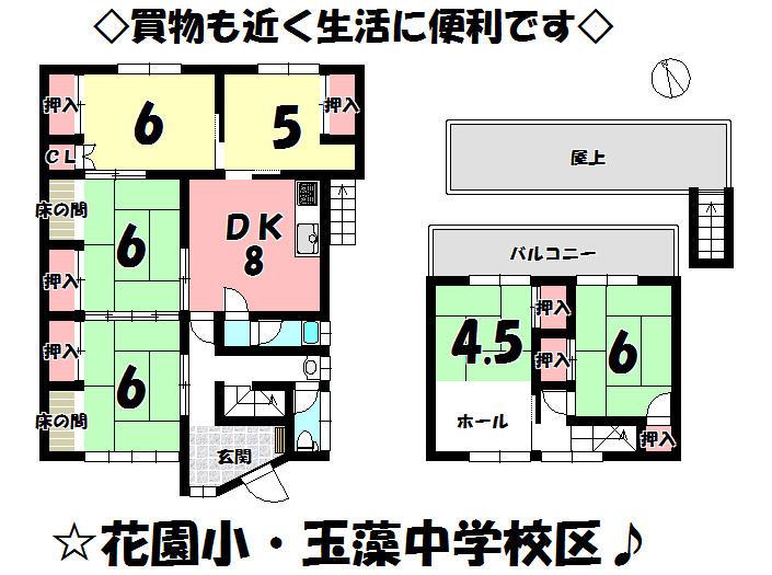 Floor plan. 8.5 million yen, 6DK, Land area 150.97 sq m , Building area 88.43 sq m local appearance photo