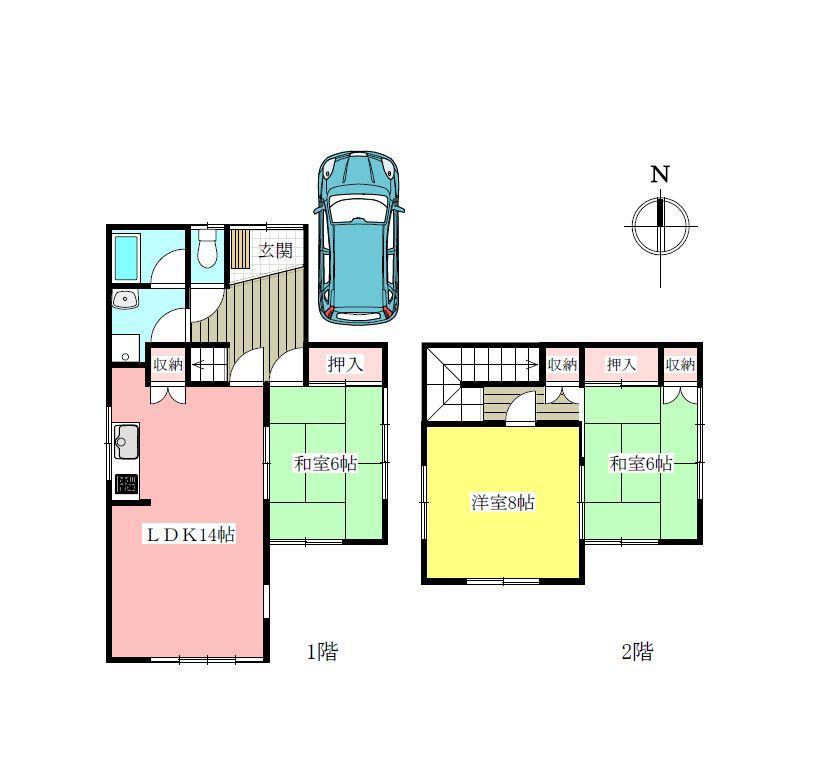 Floor plan. 8.8 million yen, 3LDK, Land area 113.57 sq m , Building area 80.14 sq m local appearance photo