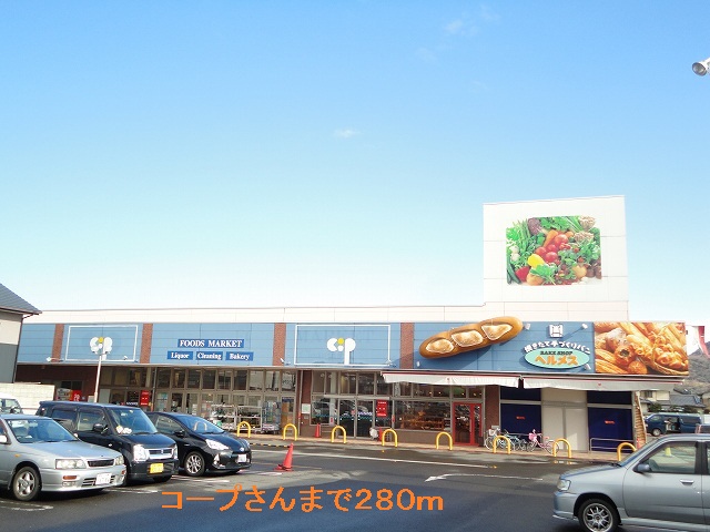 Supermarket. 280m to the Co-op's (super)