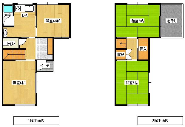 Floor plan. 4.8 million yen, 4DK, Land area 60.43 sq m , Building area 60.43 sq m