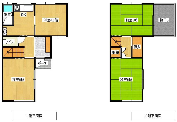 Floor plan. 4.8 million yen, 4DK, Land area 60.43 sq m , Building area 60.43 sq m