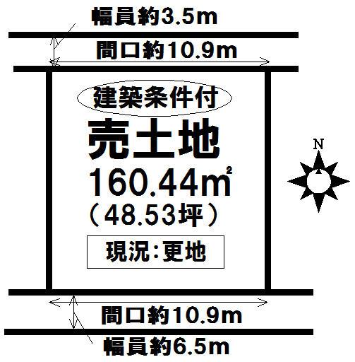 Compartment figure. Land price 11,160,000 yen, Land area 160.44 sq m