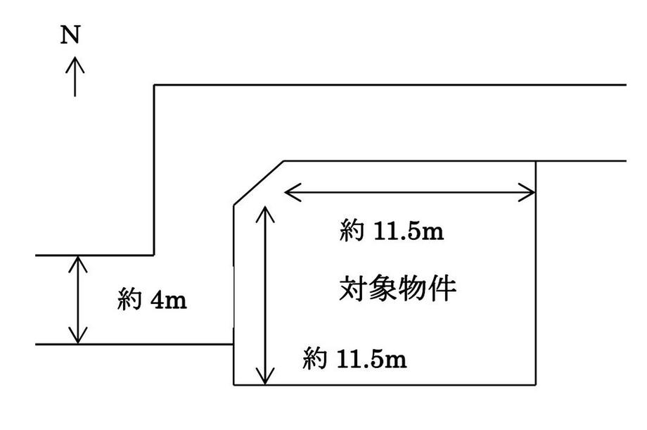 Compartment figure. Land price 6.07 million yen, Northwest corner lot of land area 178.53 sq m about 54 square meters. 