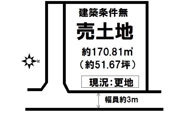 Compartment figure. Land price 13.5 million yen, Land area 170.81 sq m