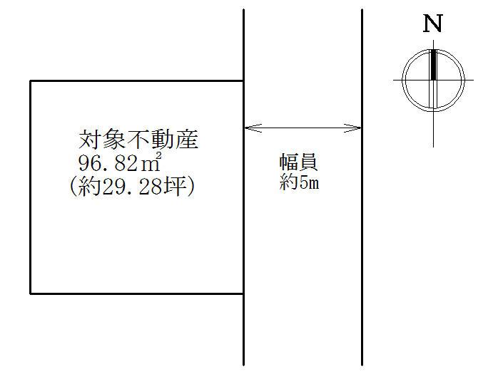 Compartment figure. Land price 11.8 million yen, Land area 96.82 sq m