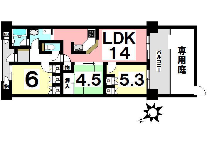 Floor plan. 3LDK, Price 16 million yen, Occupied area 70.53 sq m , Balcony area 11.28 sq m local appearance photo