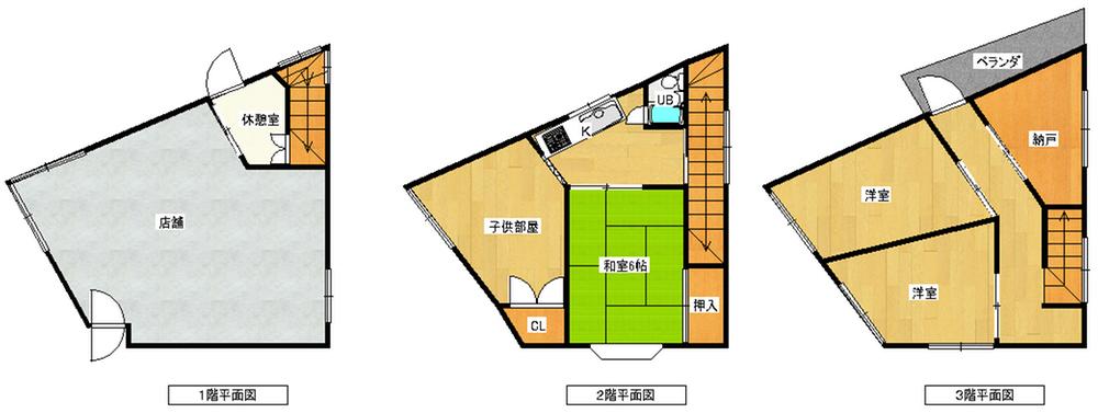 Floor plan. 4.8 million yen, 4K + S (storeroom), Land area 54.52 sq m , Building area 121.48 sq m