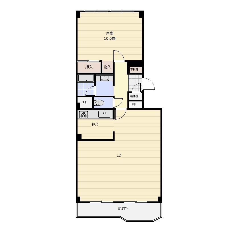 Floor plan. 1LDK, Price 8 million yen, Occupied area 78.19 sq m , Balcony area 9.28 sq m