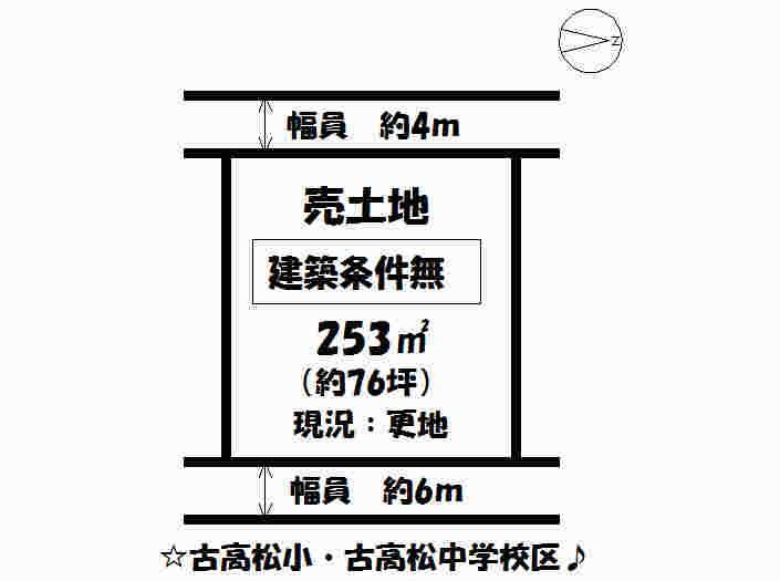 Compartment figure. Land price 4.8 million yen, Land area 253 sq m