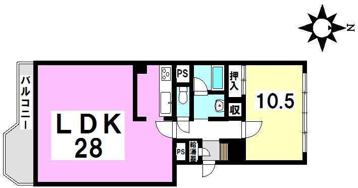 Floor plan. 1LDK, Price 8 million yen, Occupied area 70.05 sq m local appearance photo