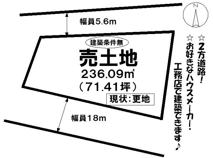 Compartment figure. Land price 21 million yen, Land area 236.09 sq m local land photo