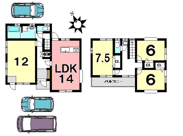 Floor plan. 20 million yen, 4LDK, Land area 203.44 sq m , Building area 110.12 sq m