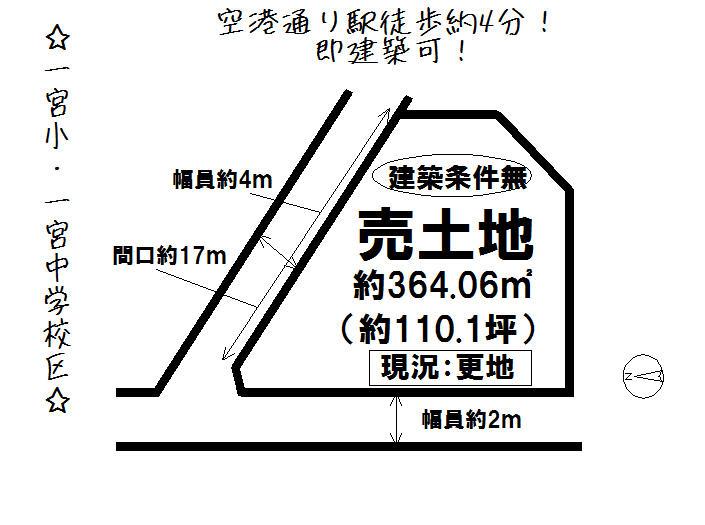 Compartment figure. Land price 8 million yen, Land area 364.06 sq m