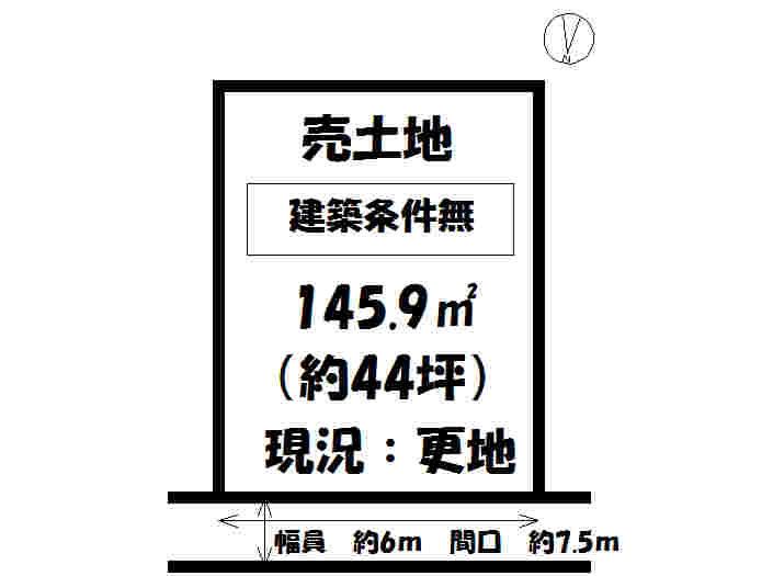 Compartment figure. Land price 8.44 million yen, Land area 145.9 sq m