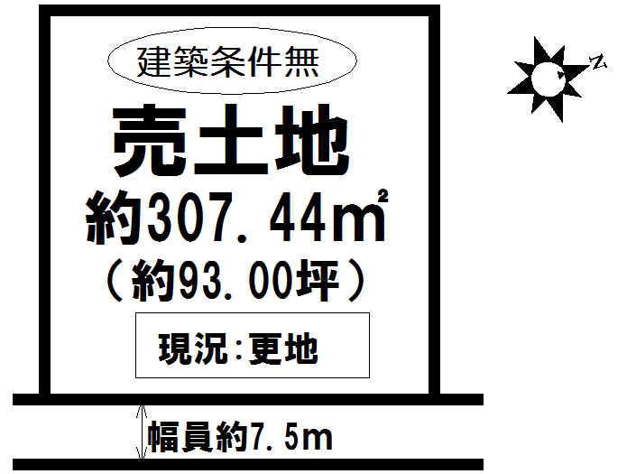 Compartment figure. Land price 8 million yen, Land area 307.44 sq m